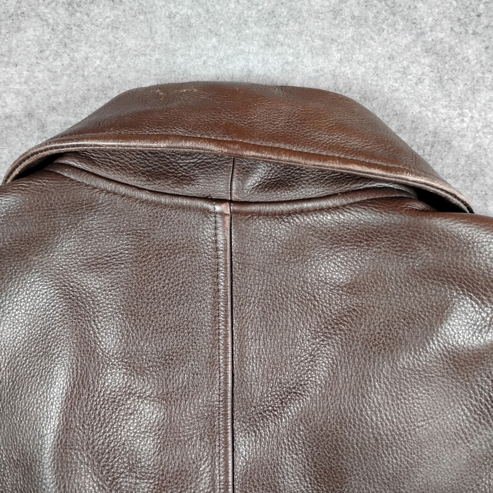 Kenneth Cole New York Womens Brown Leather Full Zip Moto Jacket Size Large L - Picture 12 of 15